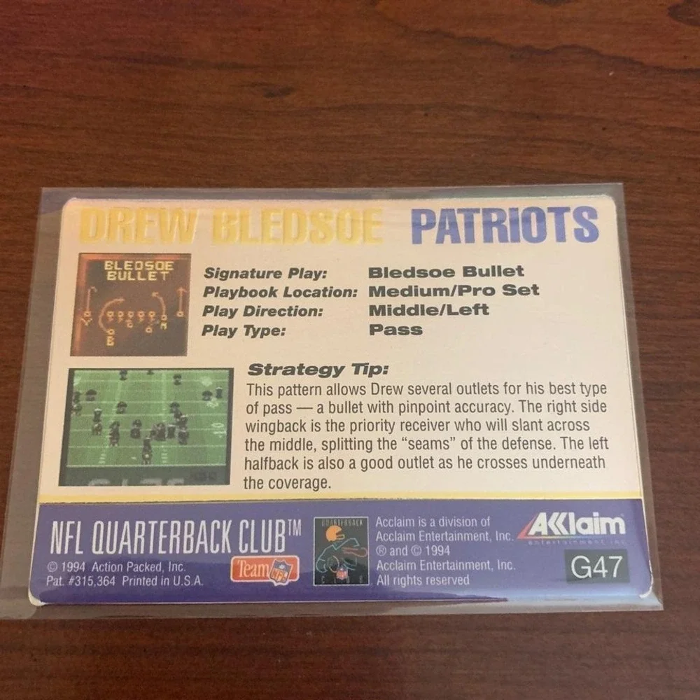Drew Bledsoe‎ 24kt Gold card